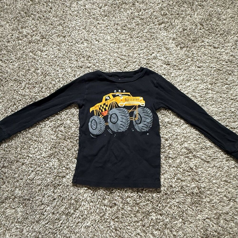 Carter’s Just One You Boys 5T Black Monster Truck Long Sleeve Pajama Top